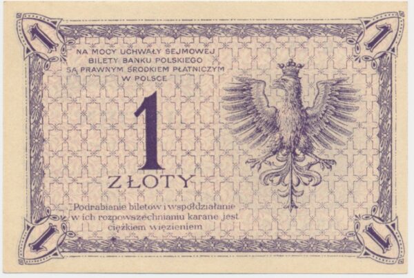 1 złoty 1919 - S.74 A - - obrazek 2