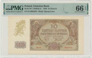 10 złotych 1940 - H - PMG 66 EPQ