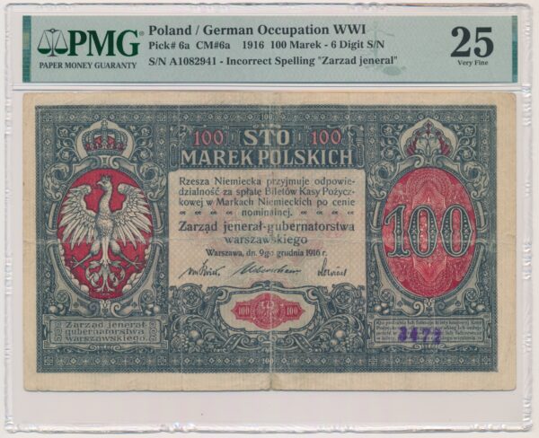 100 marek 1916 - Jenerał - PMG 25