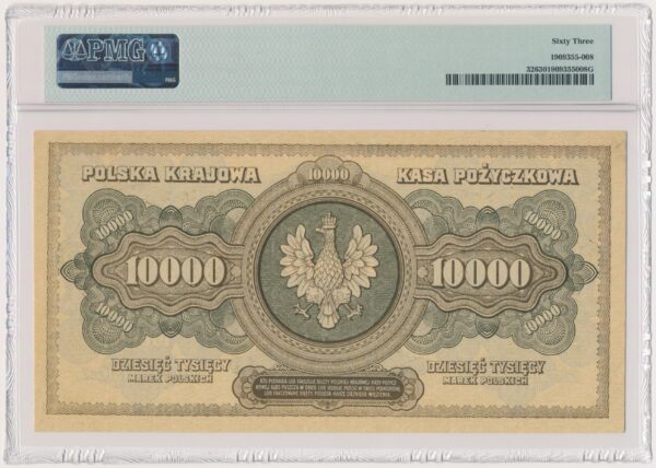 10.000 marek 1922 - K - PMG 63 - obrazek 2