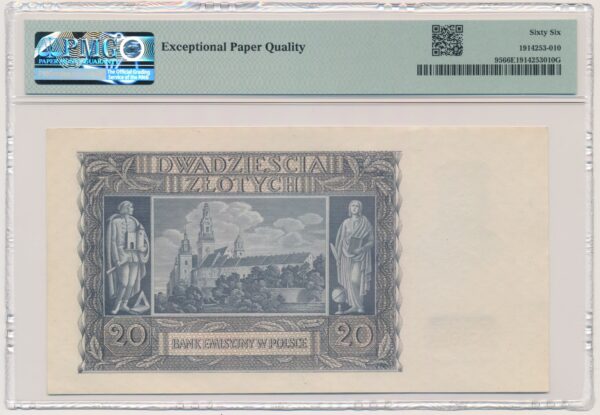 20 złotych 1940 - L - PMG 66 EPQ - obrazek 2