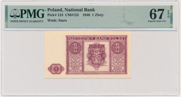 1 złoty 1946 - PMG 67 EPQ