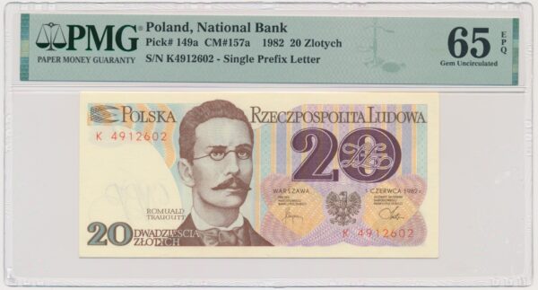 20 złotych 1982 - K - PMG 65 EPQ