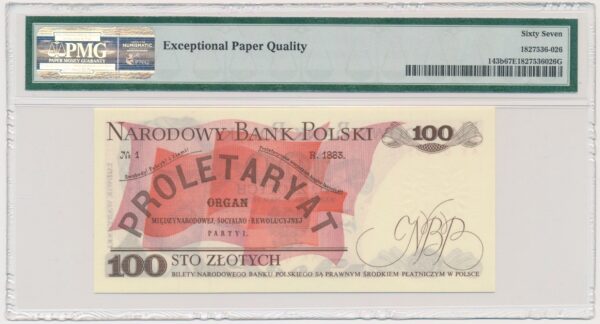 100 złotych 1976 - AK - PMG 67 EPQ - obrazek 2