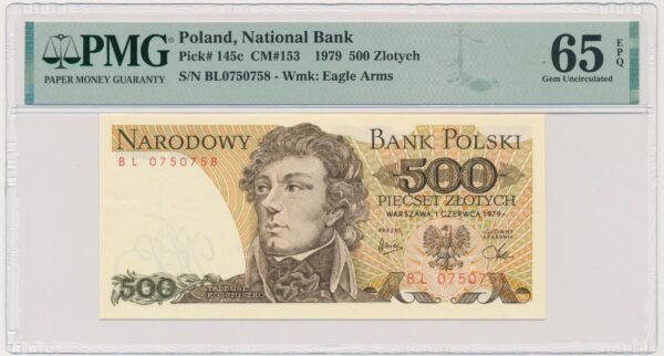 500 złotych 1979 - BL - PMG 65 EPQ