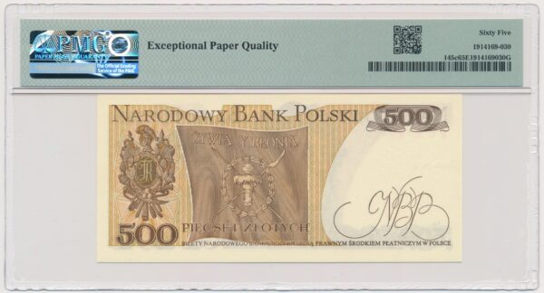 500 złotych 1979 - BL - PMG 65 EPQ - obrazek 2