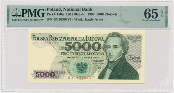 5.000 złotych 1982 - BY - PMG 65 EPQ