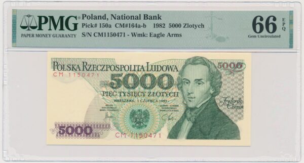 5.000 złotych 1982 - CM - PMG 66 EPQ