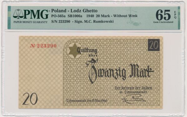 20 marek 1940 - num.3 bez znaku wodnego - PMG 65 EPQ