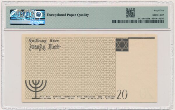20 marek 1940 - num.3 bez znaku wodnego - PMG 65 EPQ - obrazek 2