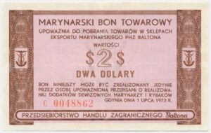 Baltona, 2 dolary 1973 - C - RZADKIE