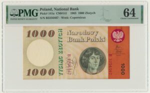 1.000 złotych 1965 - B - PMG 64 - RZADKA