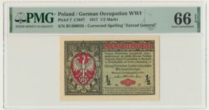 1/2 marki 1916 - Generał - PMG 66 EPQ