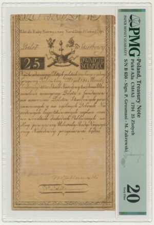 25 złotych 1794 - B - PMG 20 - NUMER 650 - RZADKOŚĆ