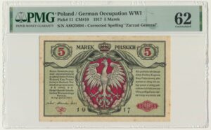 5 marek 1916 Generał biletów - A - PMG 62