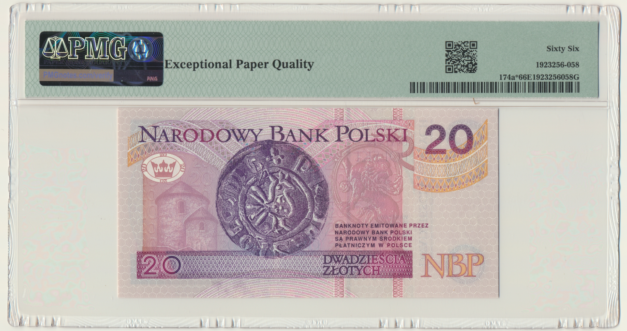 20 złotych 1994 - YB - PMG 66 EPQ - seria zastępcza - obrazek 2