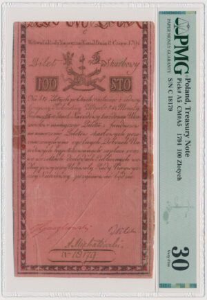 100 złotych 1794 - C - PMG 30